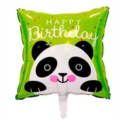 GENERICO - Globo metálico oso panda happy birthday