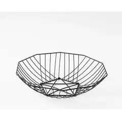 GENERICO - Cesta De Mesa Decorativa Frutero Organizador Negro
