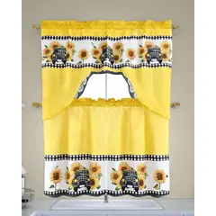 GENERICO - Set de Cortinas de Cocina pack de 3 Piezas