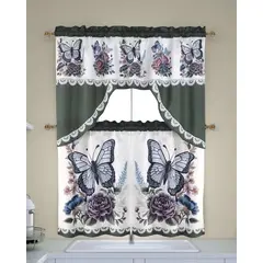 GENERICO - Set de Cortinas de Cocina pack de 3 Piezas
