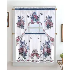 GENERICO - Set de Cortinas de Cocina pack de 3 Piezas