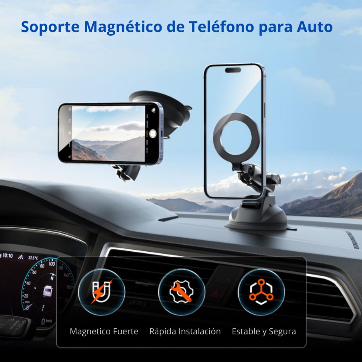 TELESIN - Ventosa Magsafe de Aluminio de Giro 360° para Celular
