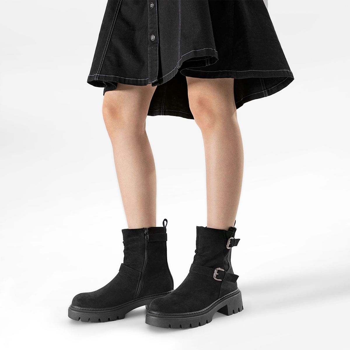 WEIDE - Botín Taco Mujer Casual PU Textil Weide CZY652