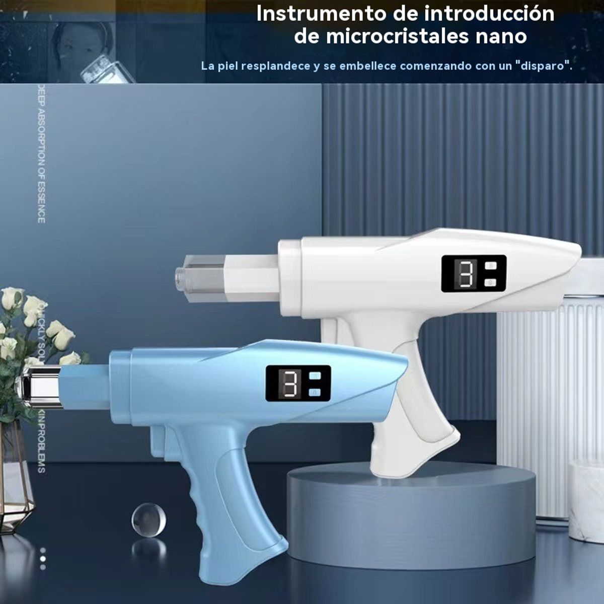 GIOIO - Hidratante sin agujas nano con luces roja azul violeta