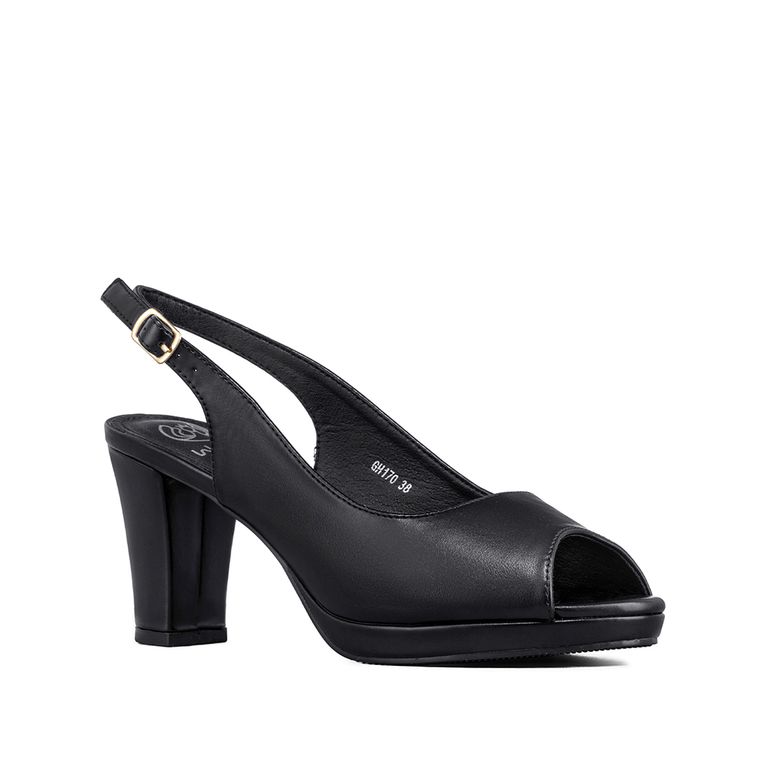 Zapato Elegante Talón Libre Peep Toe Mujer GH170