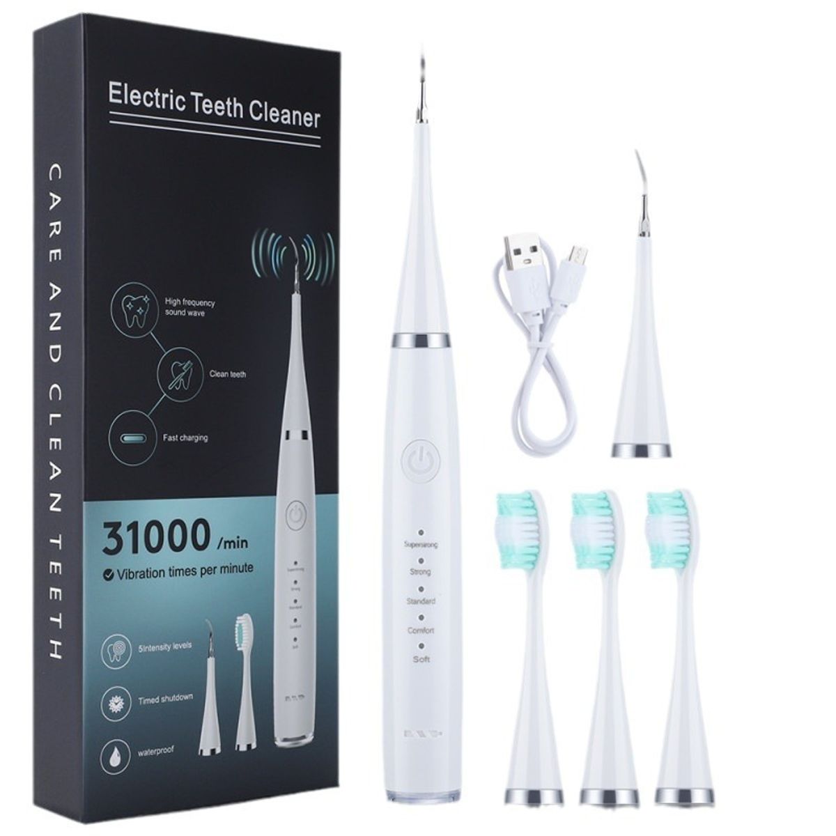 GIOIO - Kit limpiador dental 6 en 1 elimina sarro para casa