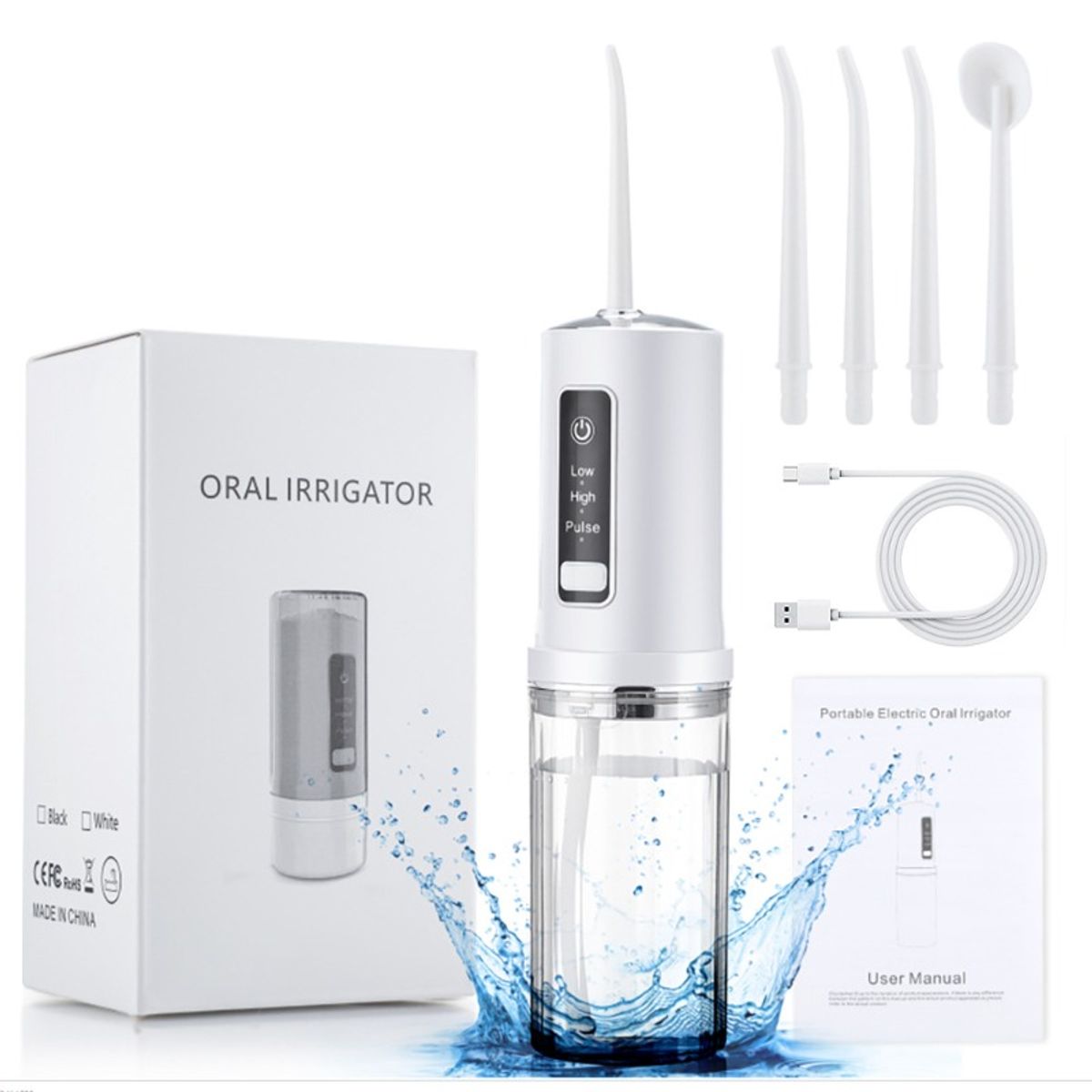 GIOIO - Irrigador dental portátil con hilo de agua elimina sarro