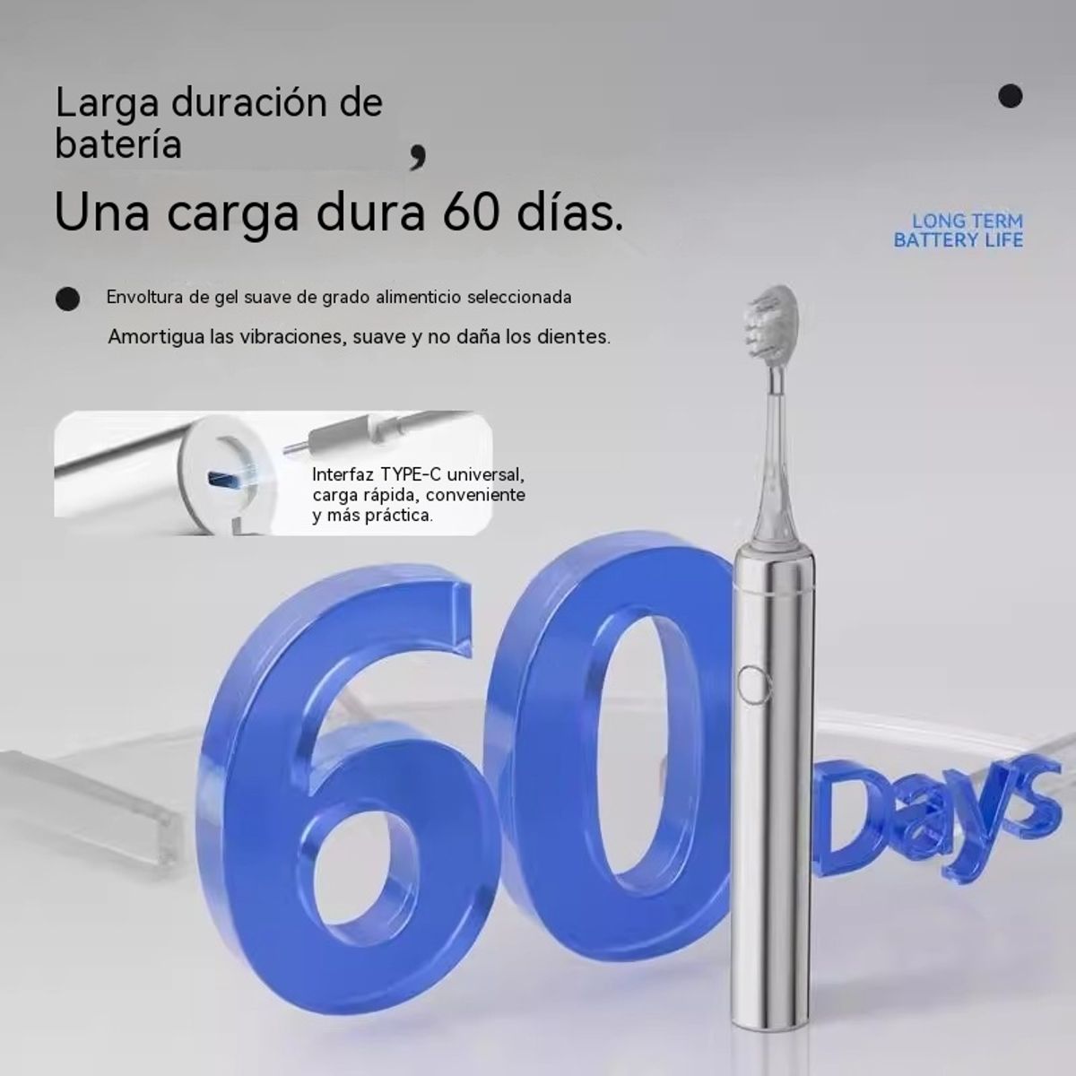 GIOIO - Cepillo eléctrico con estación desinfección elimina sarro