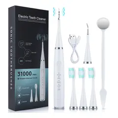 GIOIO - Cepillo Electrico Dental Recargable Inteligente 6 Pzs Blanco
