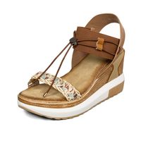 Sandalias Casuales Taco Cu?a Mujer JS02