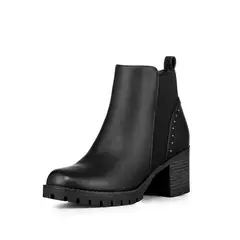 WEIDE - Botin Casual Mujer Vintage Eco Cuero Tacon Alto QBM17