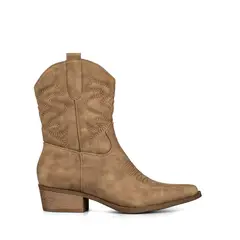 WEIDE - Botin Casual Mujer Moda Vintage Cowboy Bordado QBM20