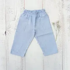 WAWA BABY DESIGN - Pantalón Pau Rayas Celeste