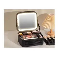 GENERICO - Maletín Organizador de Maquillaje con Espejo LED Inteligente y Divisores Ajustables