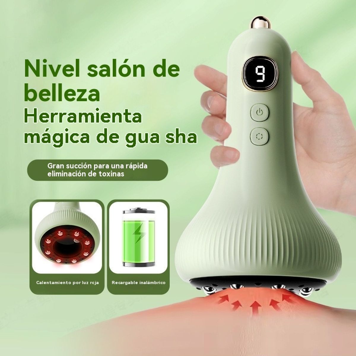 GIOIO - Guasha eléctrica portátil con calor y vacío