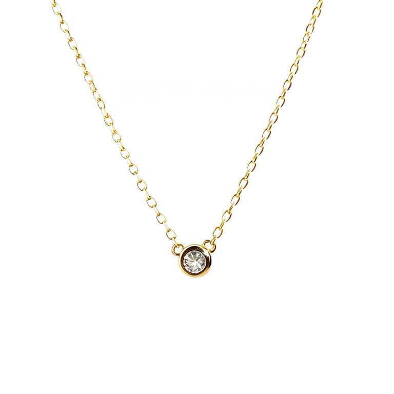 Collar Plata 925 Punto Luz Red Dorado TALLA UNICA