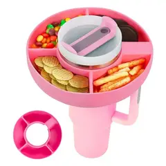 GENERICO - Bowl Snack Silicona Para Vaso Plato Compatible 40oz Rosa