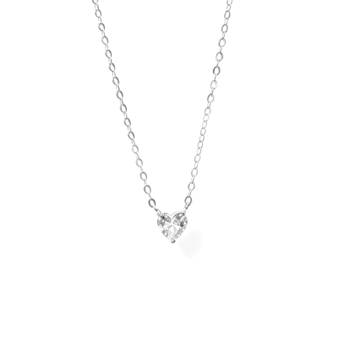 LUX JOYAS - Collar Plata 925 Punto Luz Corazón