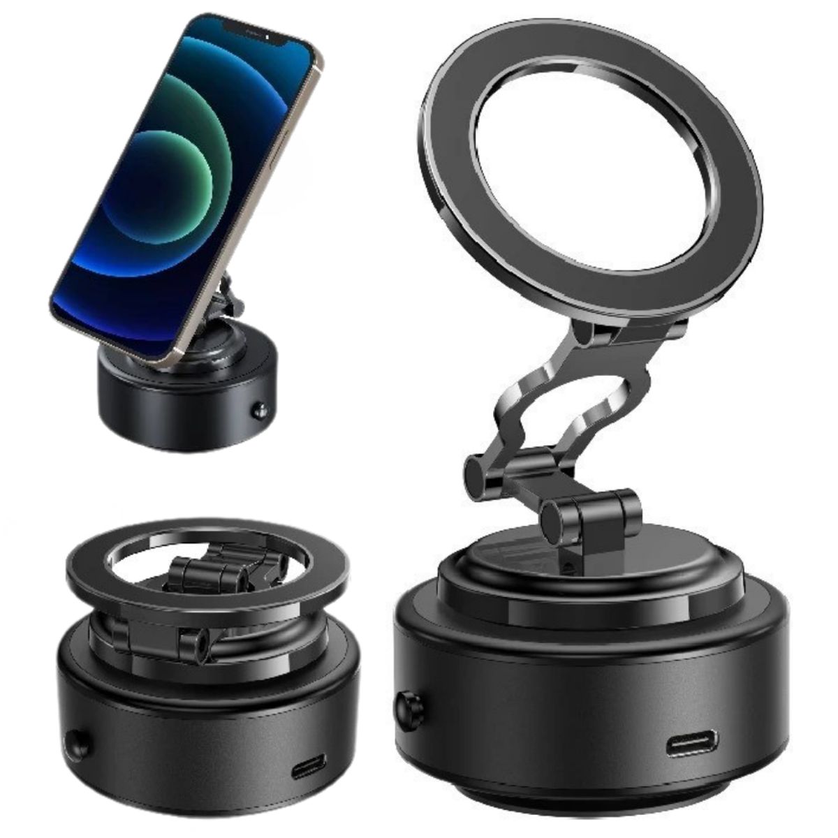 TELESIN - Soporte Auto Magsafe con Ventosa Eléctrica 360° para Celular