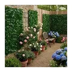 EKOL TACTICA MILITAR - Malla Cerca De Hojas Planta Enredadera Artificial Jardín 100x300 cm