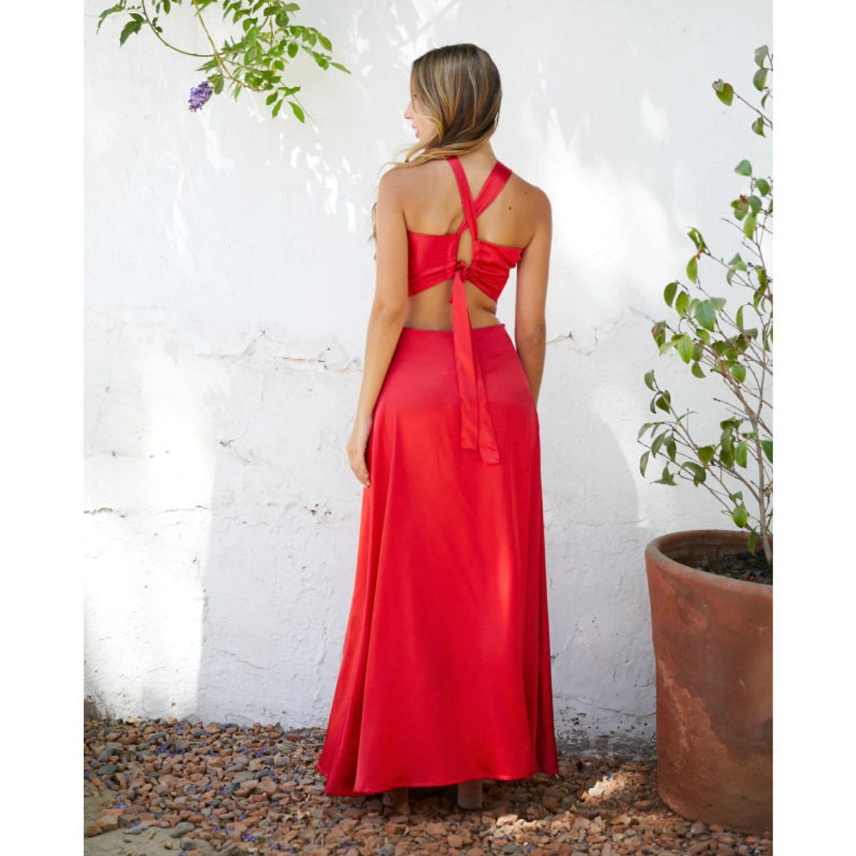 MI PLACARD - Vestido Largo de Fiesta Antonieta Rojo