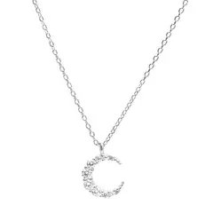 LUX JOYAS - Collar Plata 925 Luna Brillitos