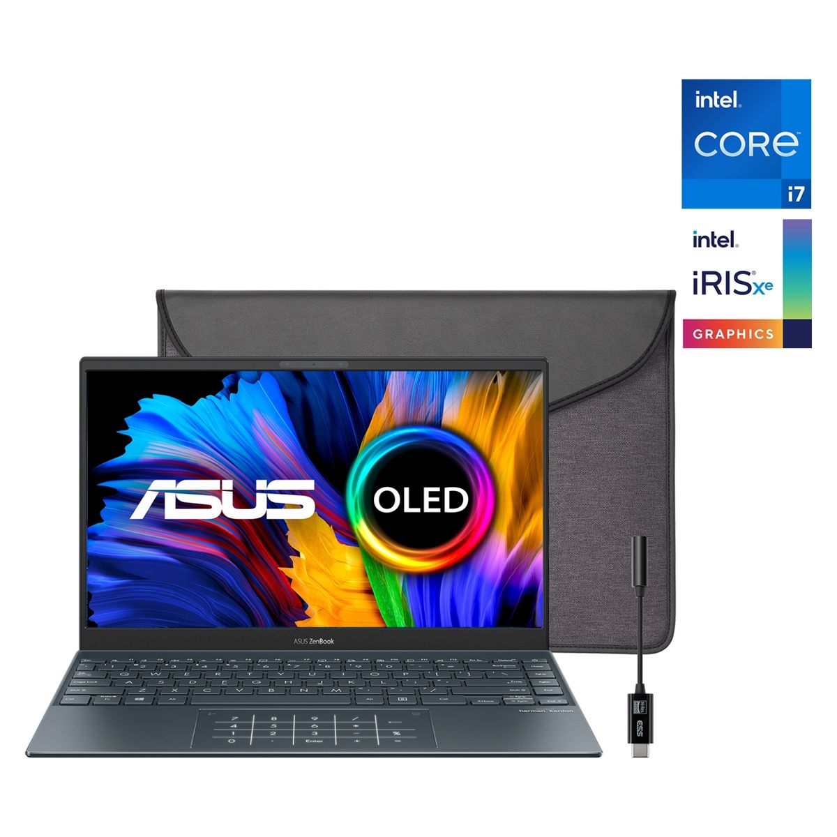 ASUS - Notebook Asus ZenBook 13 OLED UX325EA-KG325T Intel Core i7 16GB RAM 512GB SSD Intel Iris Xe 13.3"