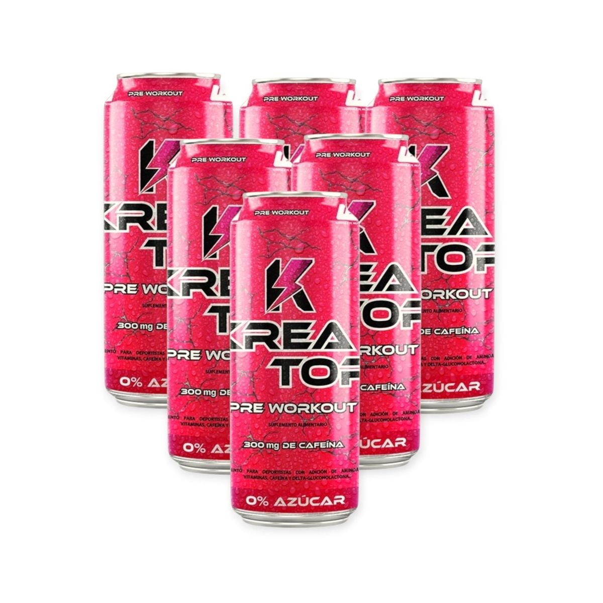 WINKLER NUTRITION - PACK 6 ENERGETICAS KREATOR 473ML BUBBLE GUM - WINKLER NUTRITION