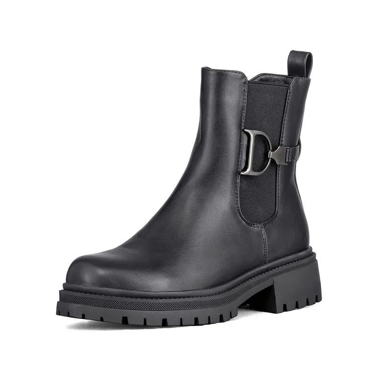 Botin Casual Mujer Eco Cuero Con Felpa Comodo ZS60