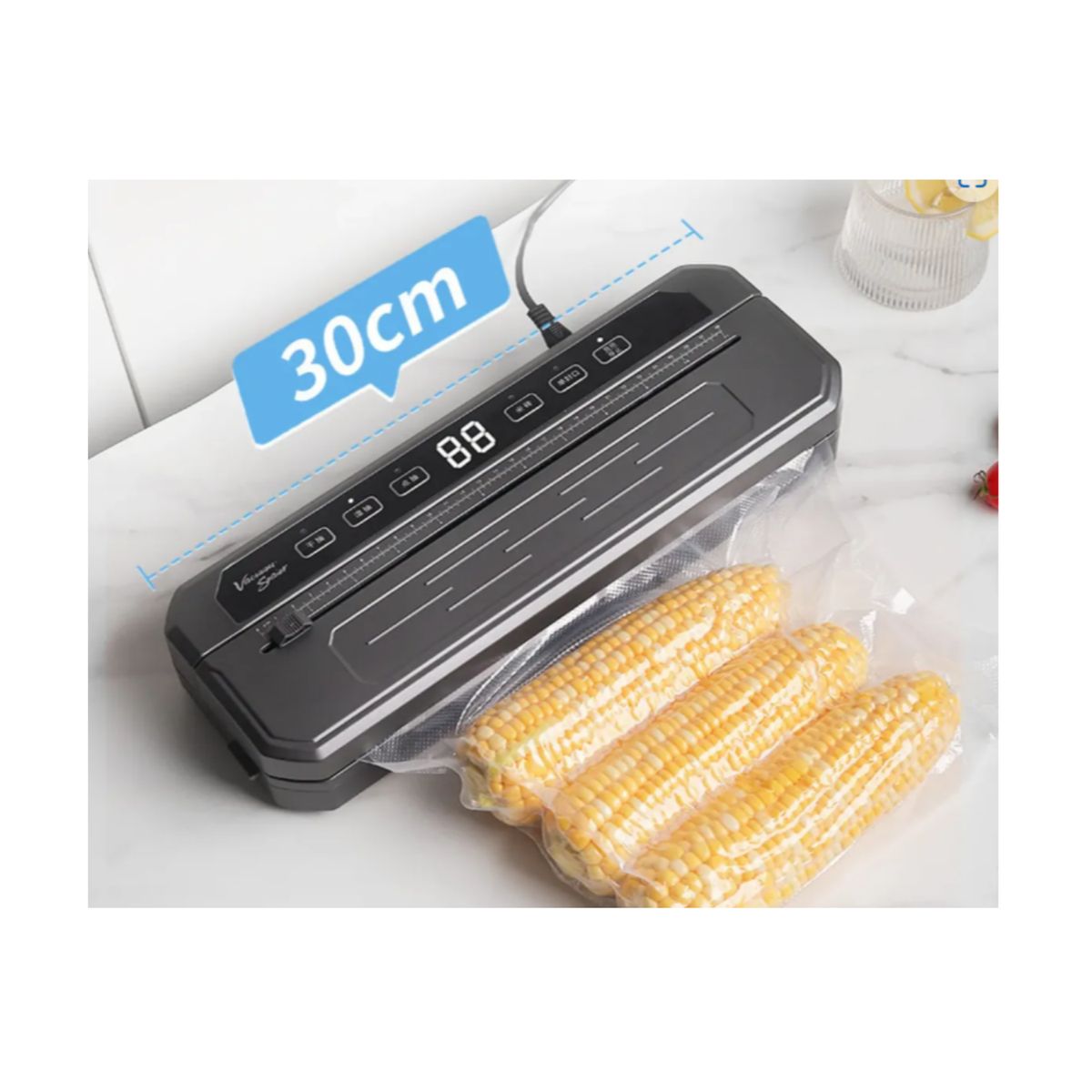 GENERICO - Selladora al Vacío Automática de Alimentos 107W - Conservación Profesional