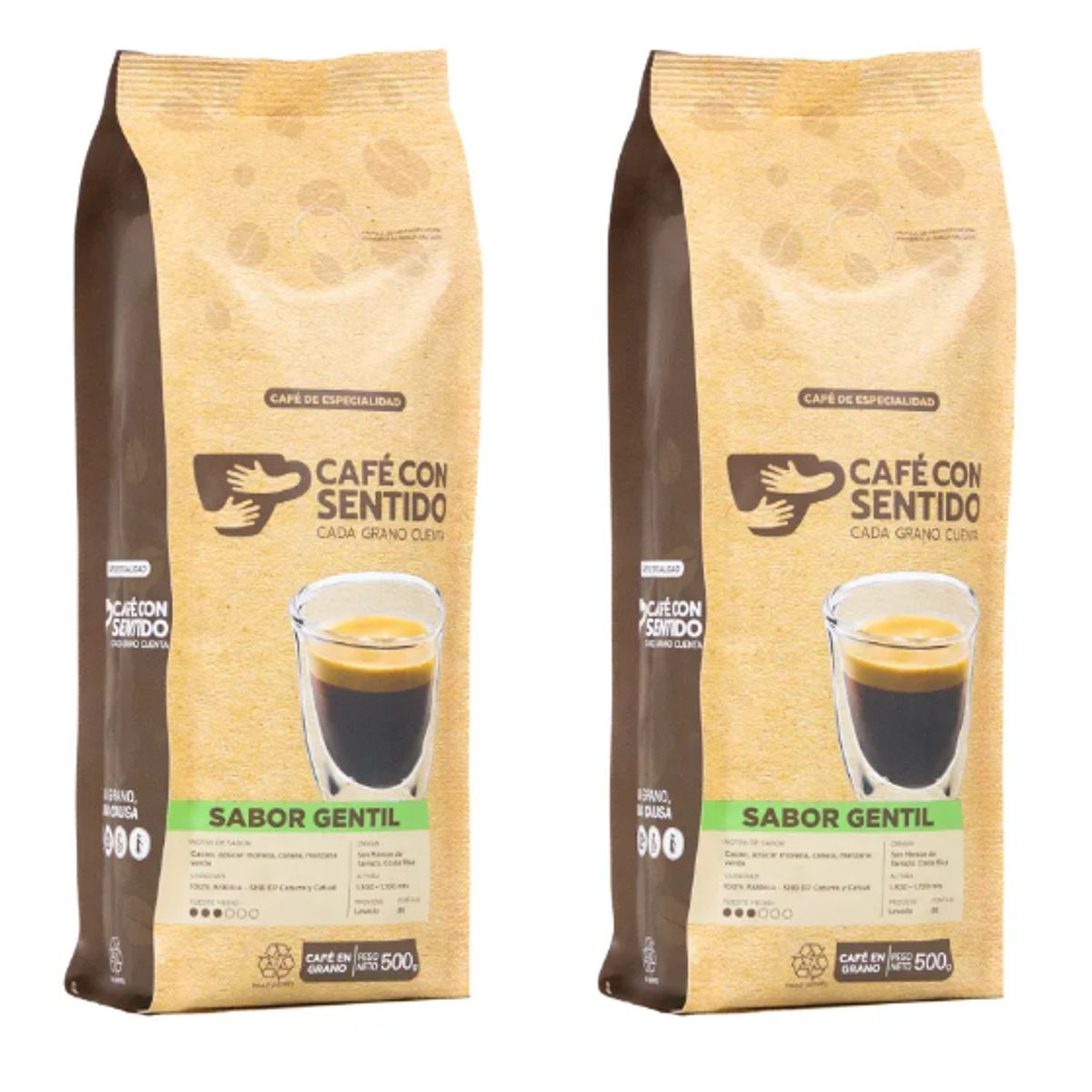 CAFE CON SENTIDO - Café con Sentido Sabor Gentil 1 kilo en grano