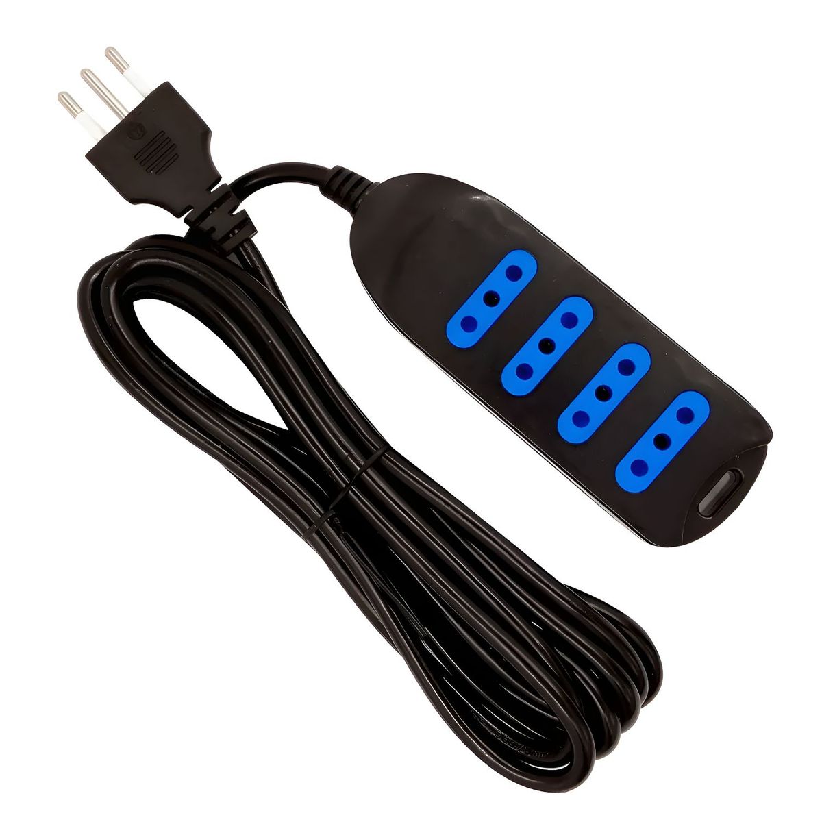 Alargador Eléctrico 4 Tomas con Seguro Niño Negro - SC, marca DBLUE - Foto Principal