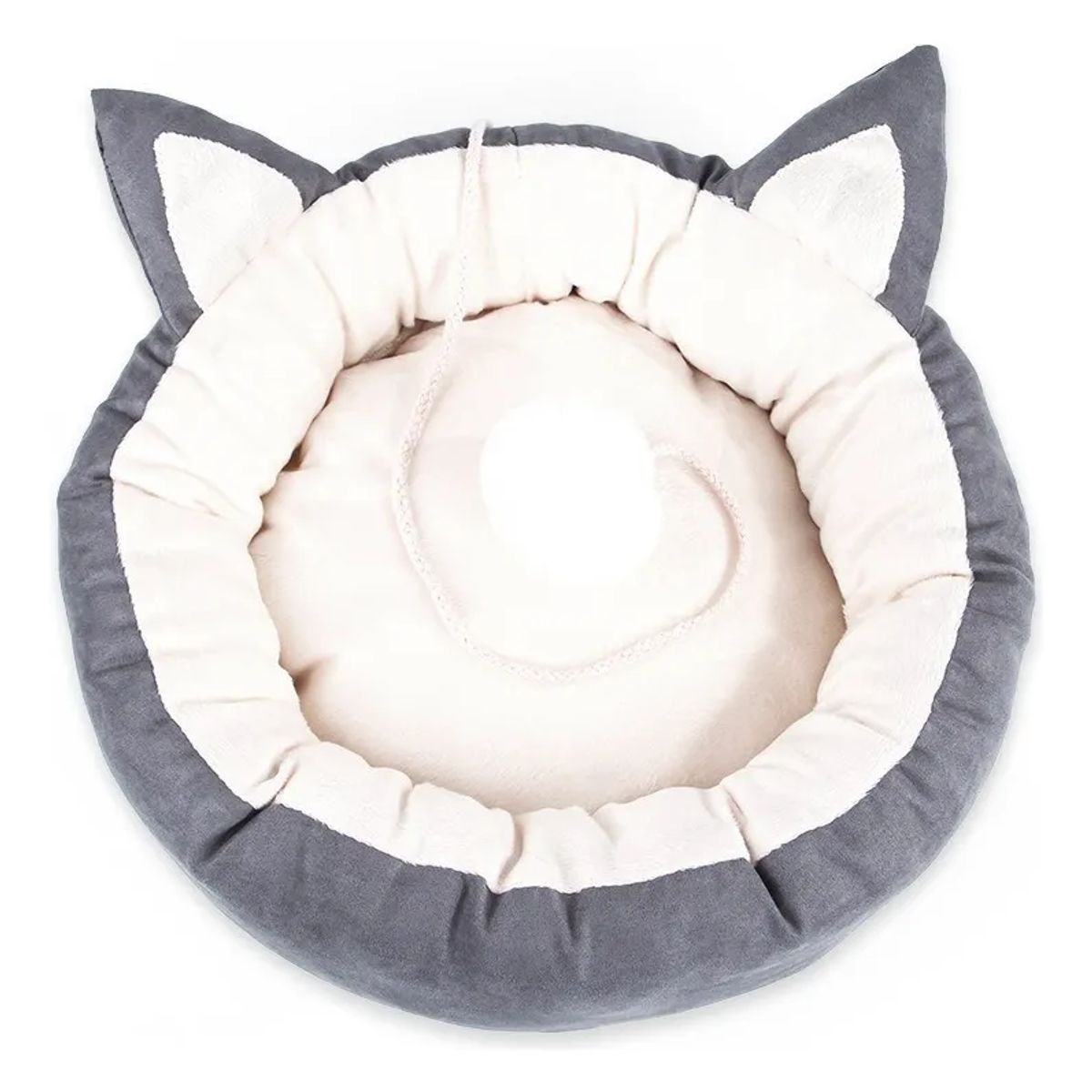 HOOPET - Cama De Gato Cómoda Antiestrés Redonda Diseño Orejas