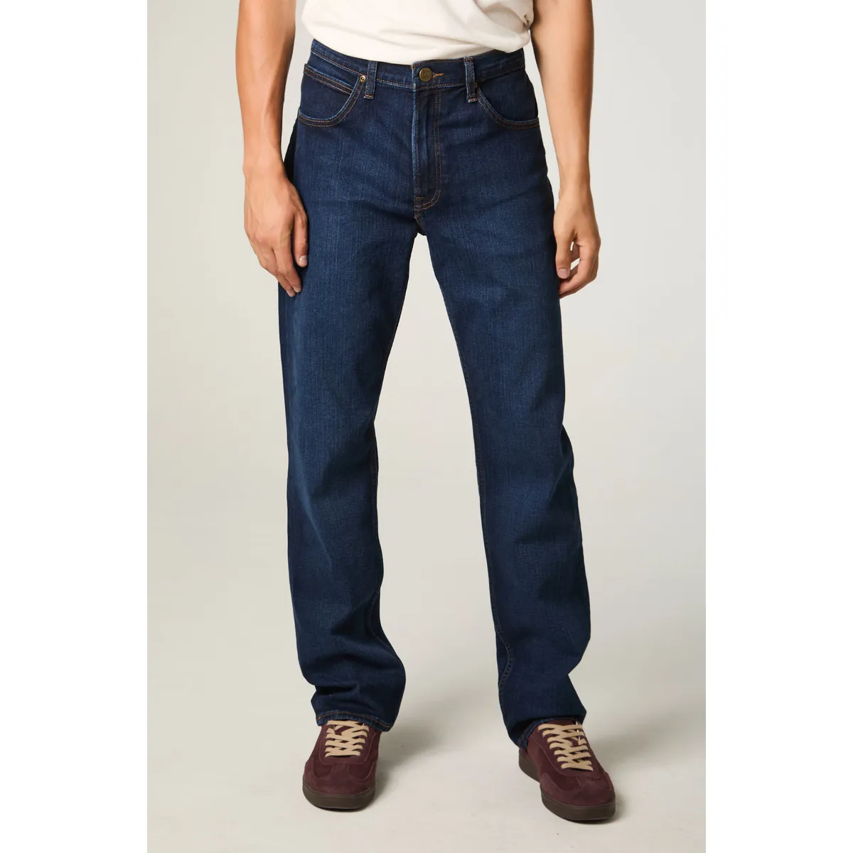 LEE - Jeans Hombre Straight Tiro Alto Azul Brooklyn
