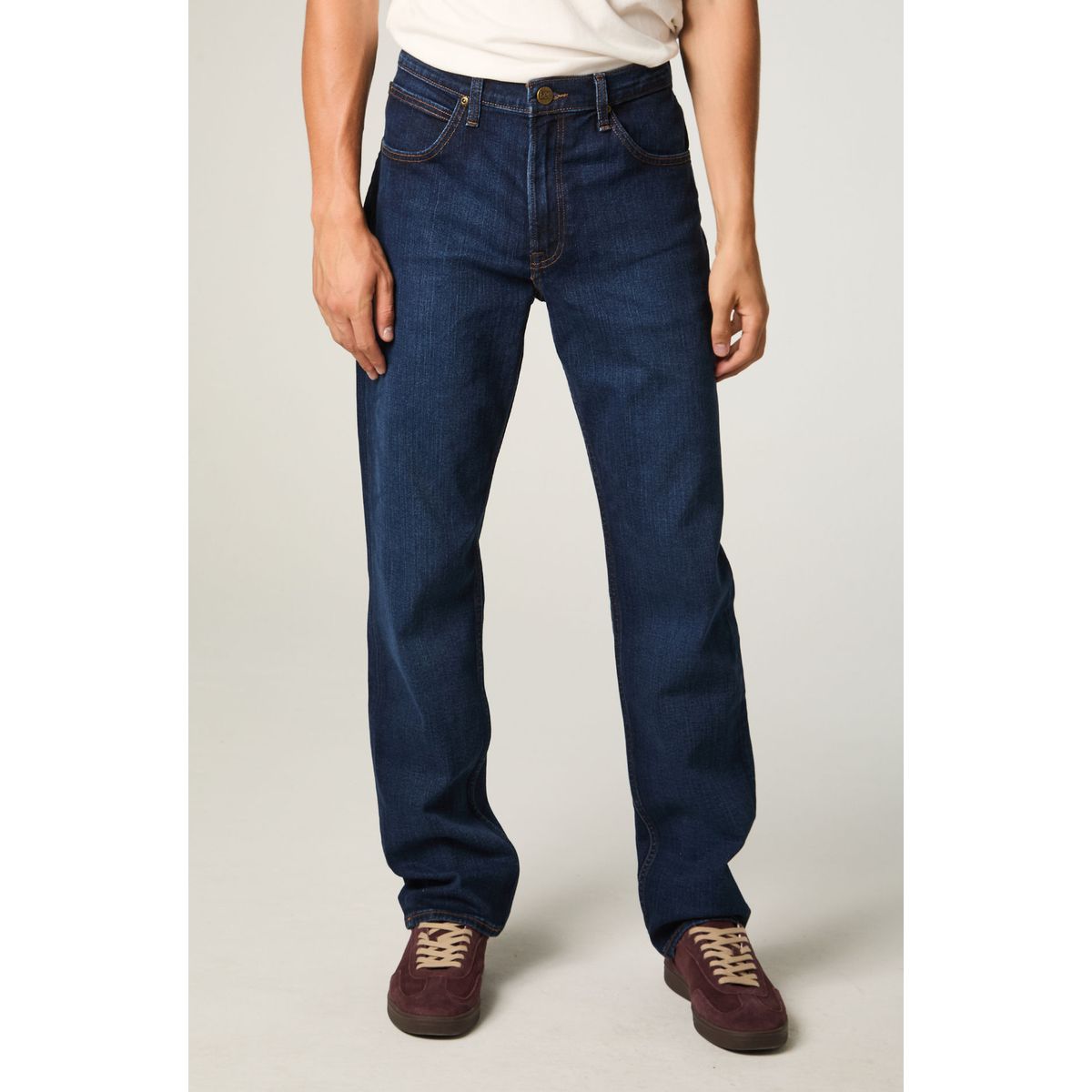 LEE - Jeans Hombre Straight Tiro Alto Azul Brooklyn