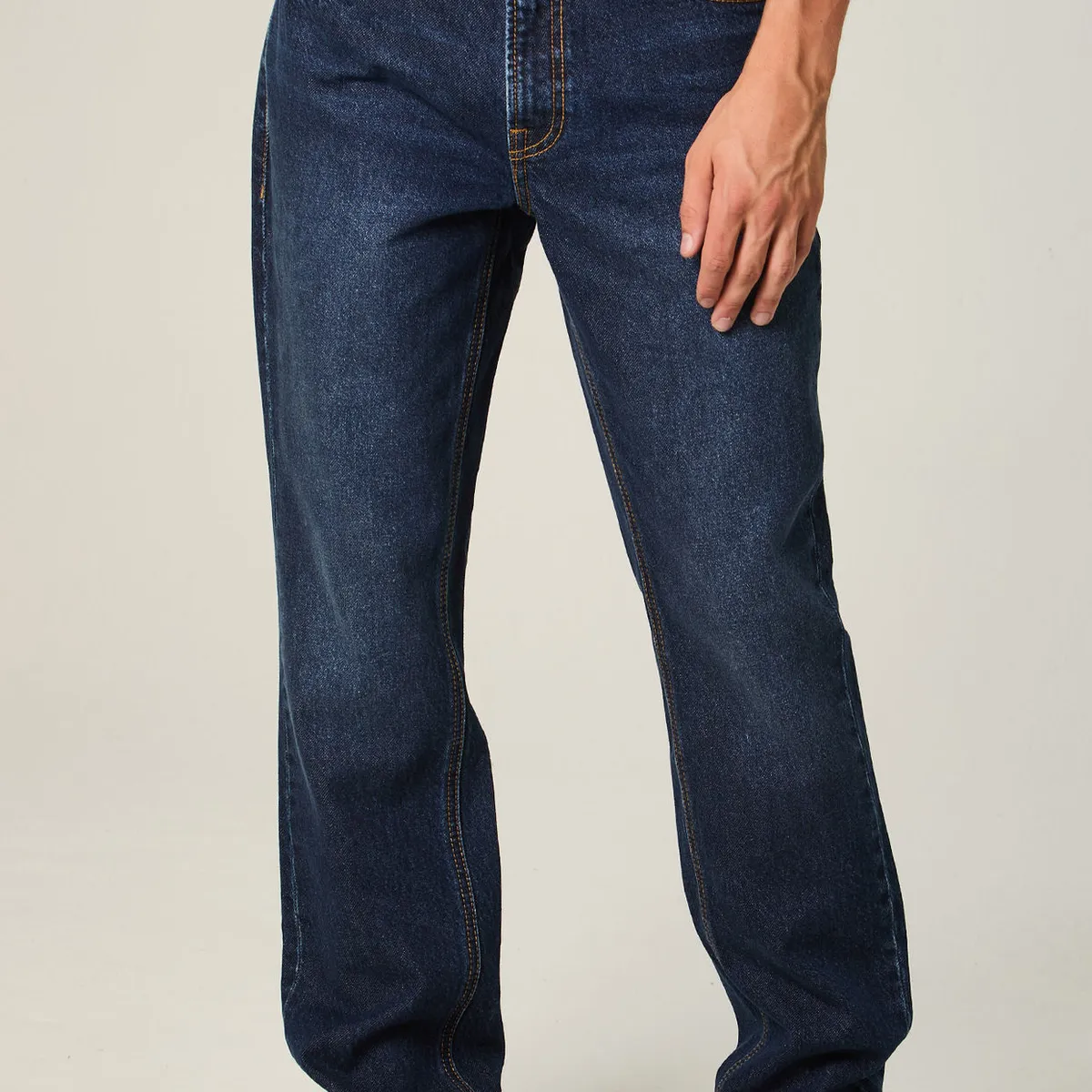 LEE - Jeans Hombre Straight Tiro Alto Azul Oscuro Brooklyn