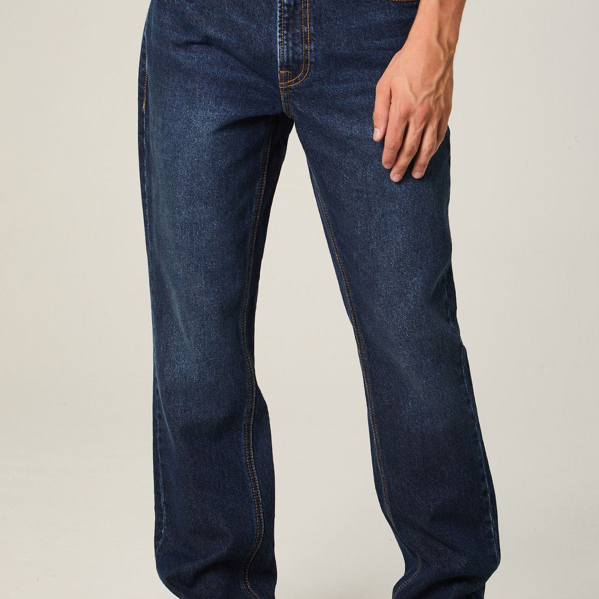 LEE - Jeans Hombre Straight Tiro Alto Azul Oscuro Brooklyn