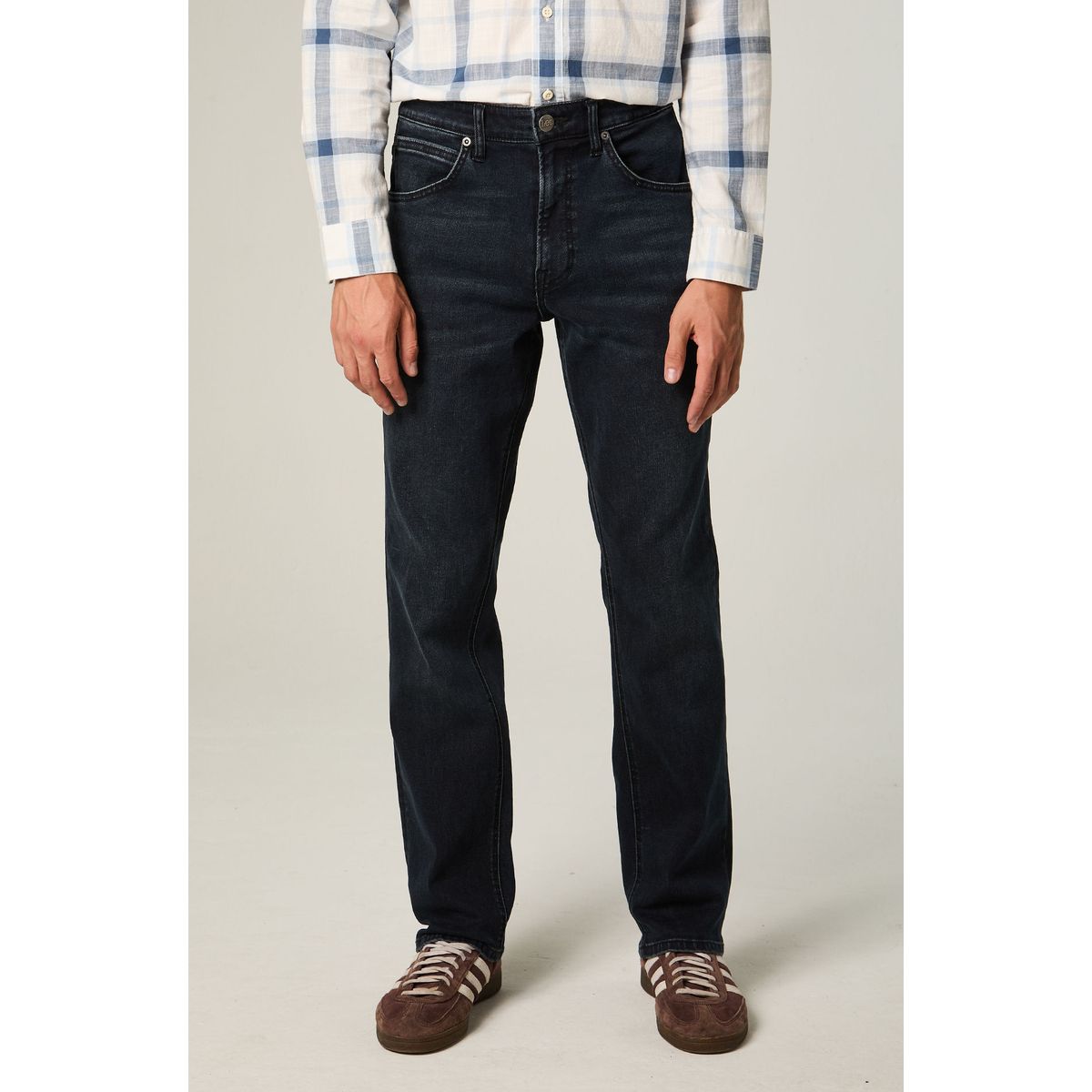 LEE - Jeans Hombre Straight Tiro Alto Azul Oscuro Brooklyn