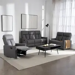 VYS SPA - Juego de Sofás Reclinables Grey 3-2-1