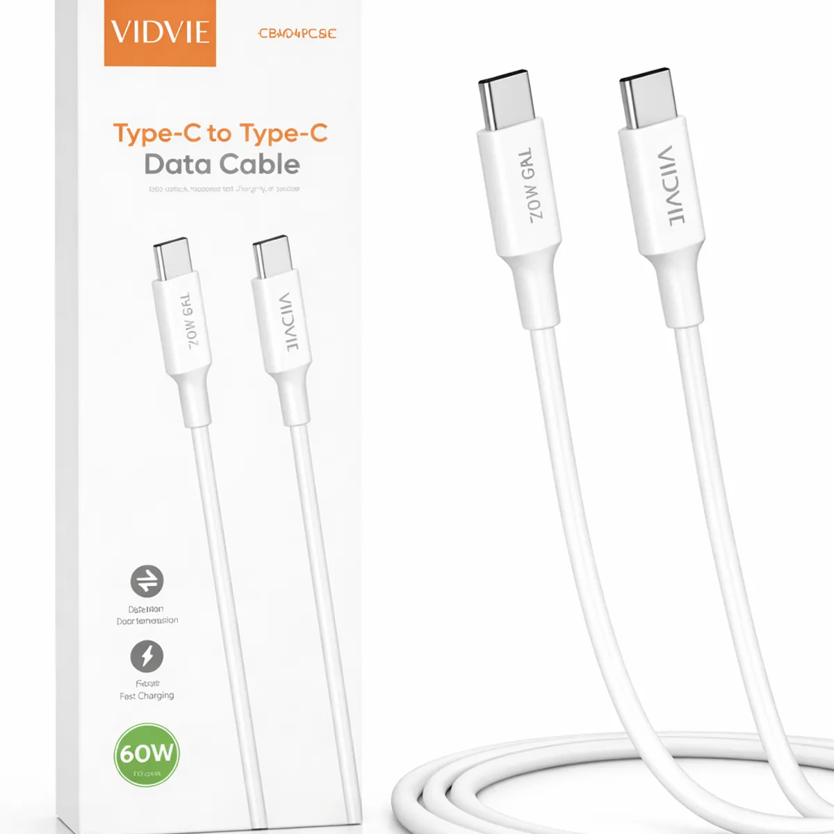  - Cable USB Tipo C a Tipo C 60W Carga Rápida para Celular