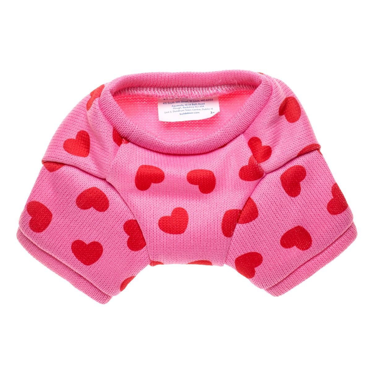 BUILD A BEAR - Polerón Rosa Corazones PP Build-A-Bear