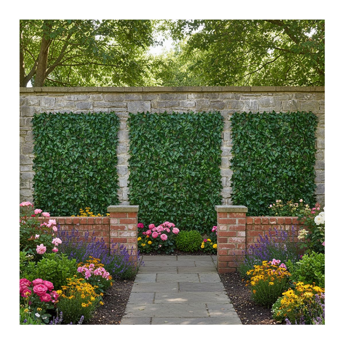 EKOL TACTICA MILITAR - Malla Cerca De Hojas Planta Enredadera Artificial Jardín 100x300 cm