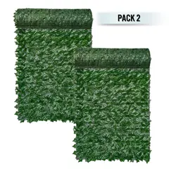 EKOL TACTICA MILITAR - Pack 2 Mallas Cerca De Hojas Planta Enredadera Artificial Jardín 100x300 cm