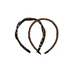 AZALEIA - Pack 2 cintillos Mujer Glam Band Animal Print