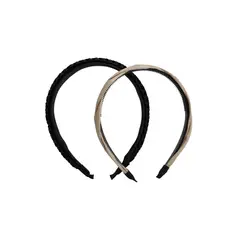AZALEIA - Pack 2 Cintillos Mujer Doris Band NegroBeige