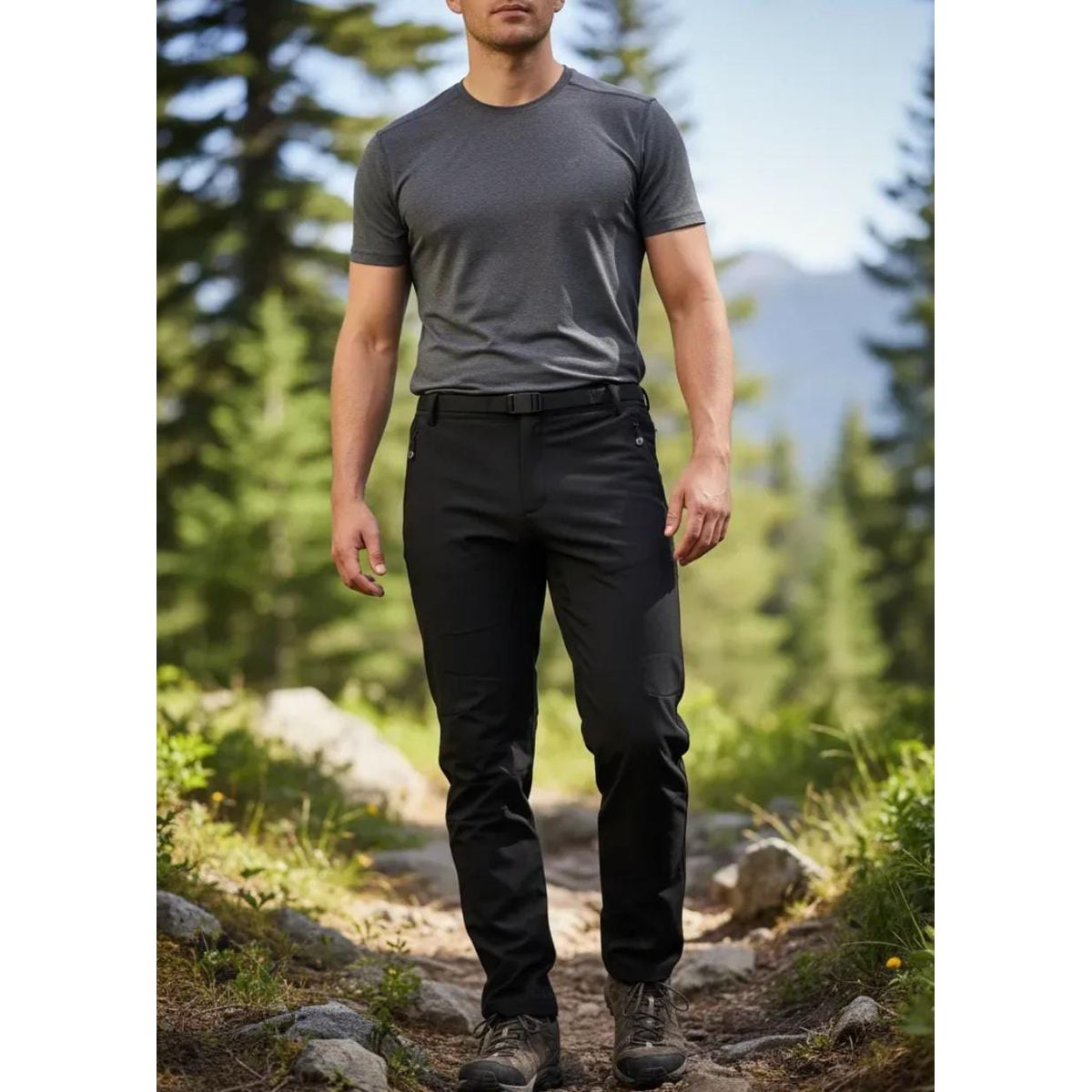 BLUE MOUNTAIN - PANTALON OUTDOOR TERMICO IMPERMEABLE VARON SOFTSHELL