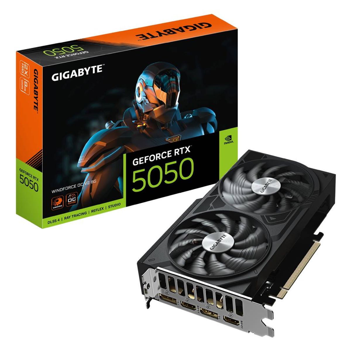 GIGABYTE - Tarjeta de Video Gigabyte RTX 5050 WINDFORCE OC V2 8 GB