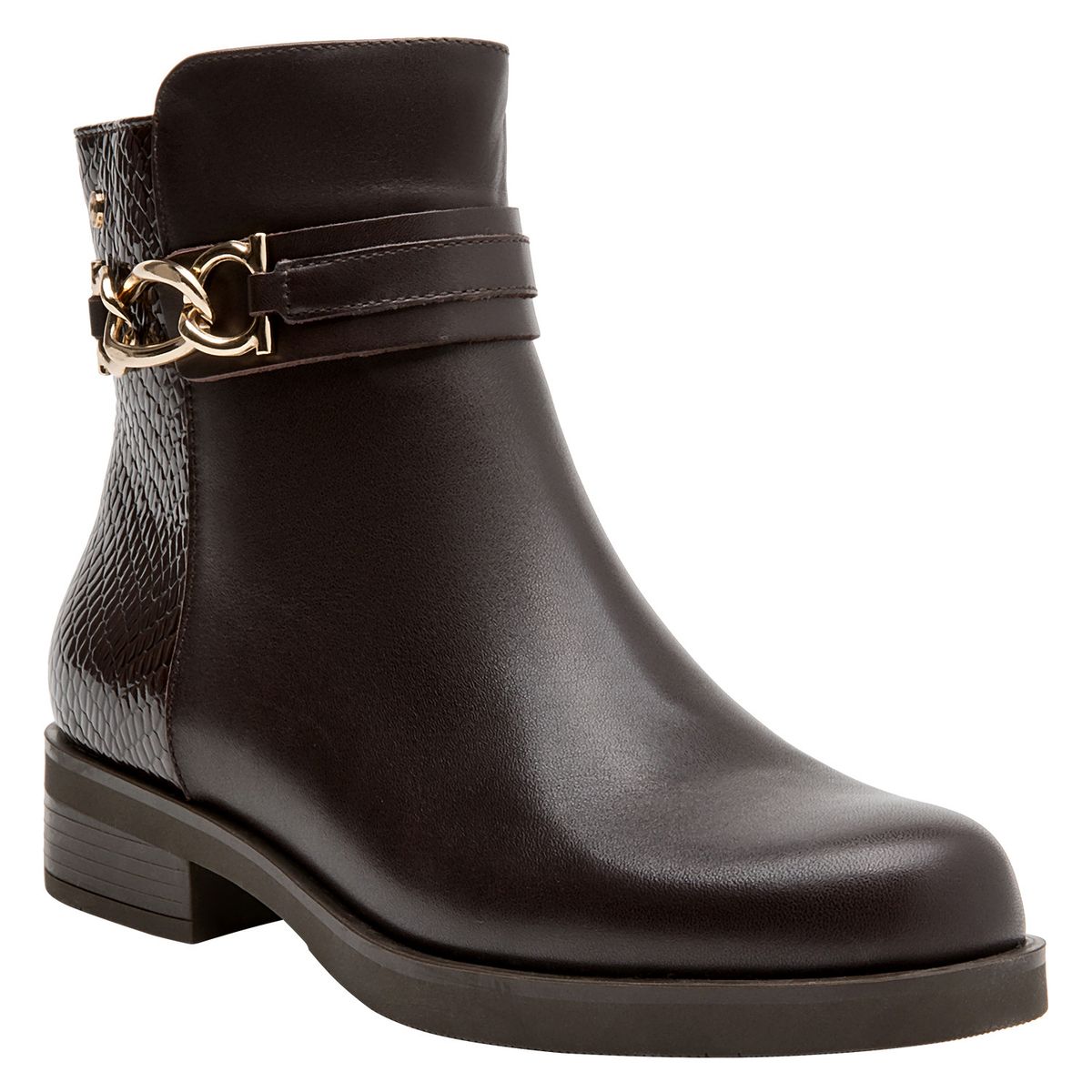 POLLINI - Botín Casual Mujer Marrón oscuro Pollini