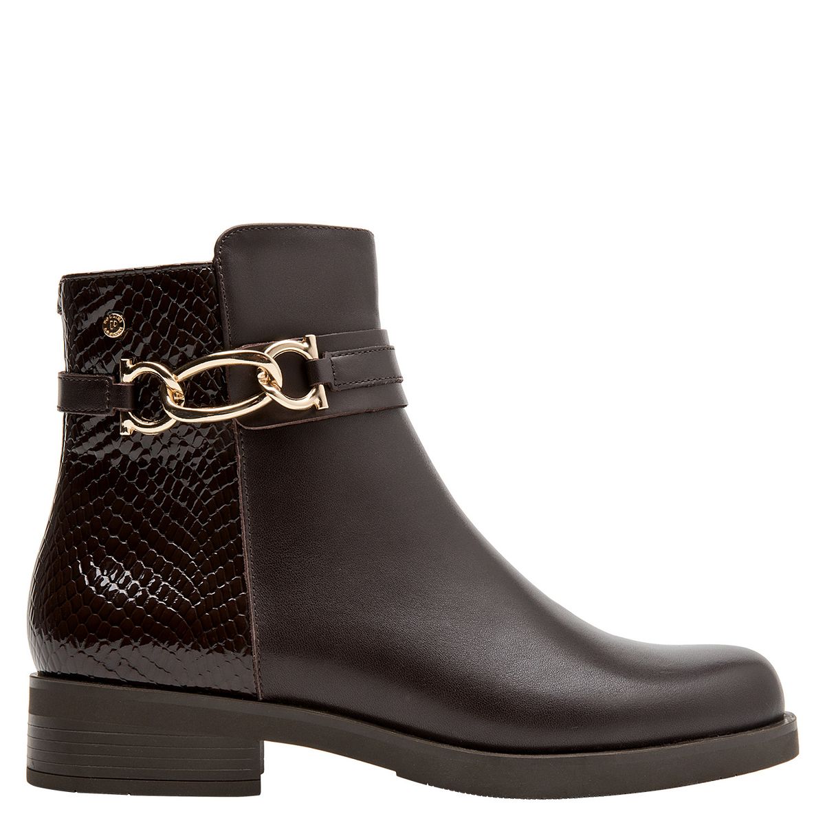 POLLINI - Botín Casual Mujer Marrón oscuro Pollini