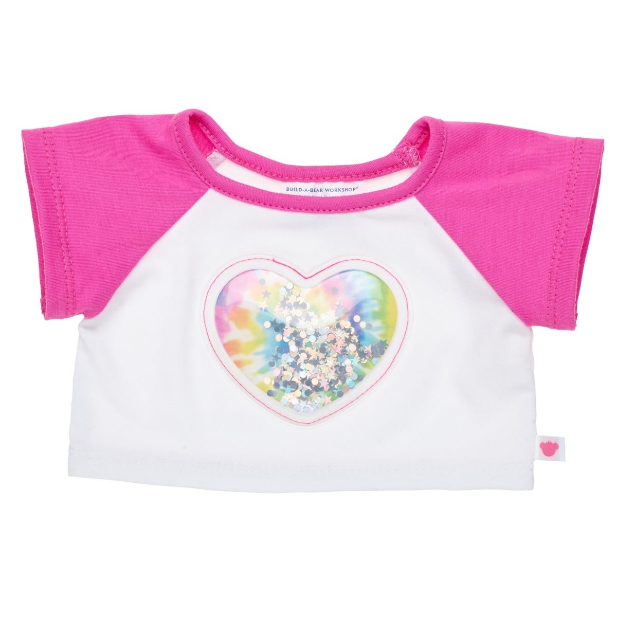 BUILD A BEAR - Polera Corazón Lentejuela Arcoíris Build-A-Bear